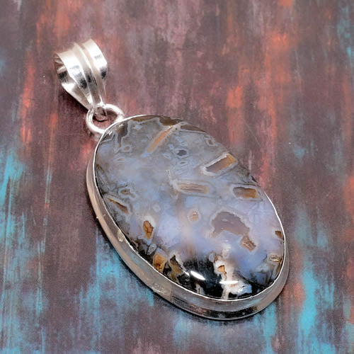 Nature’s Balance – Agate & Sterling Silver Pendant