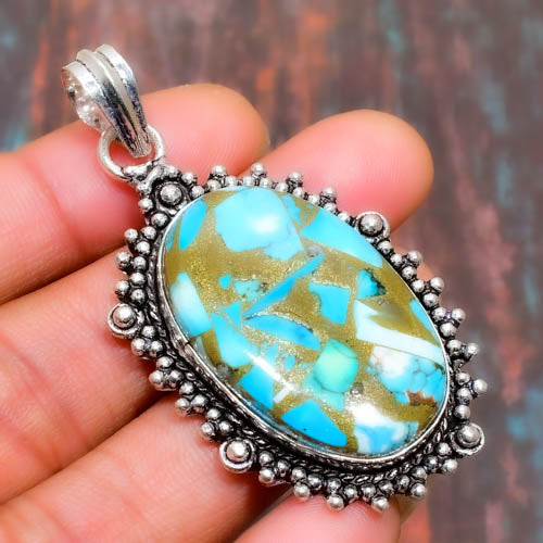 Earthsong – Turquoise Mosaic Pendant