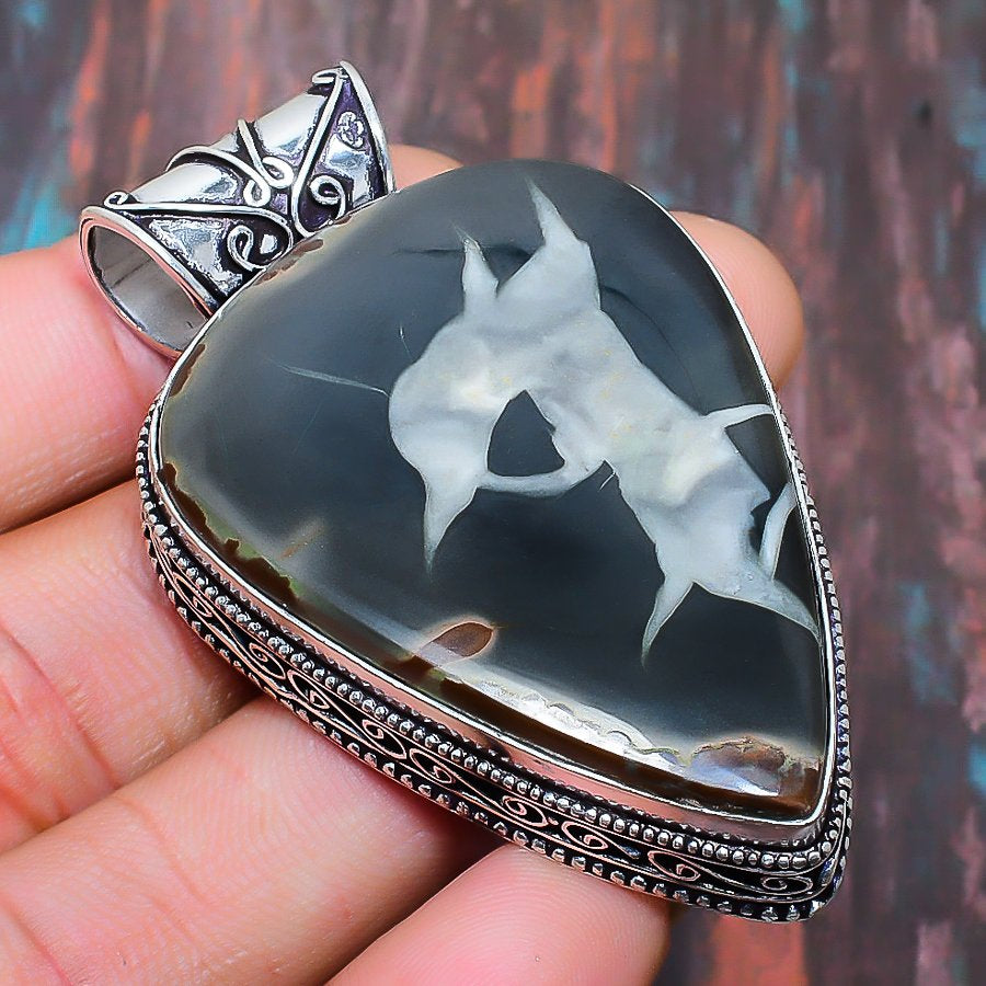 Earthbound Dream – Agate & Sterling Silver Pendant