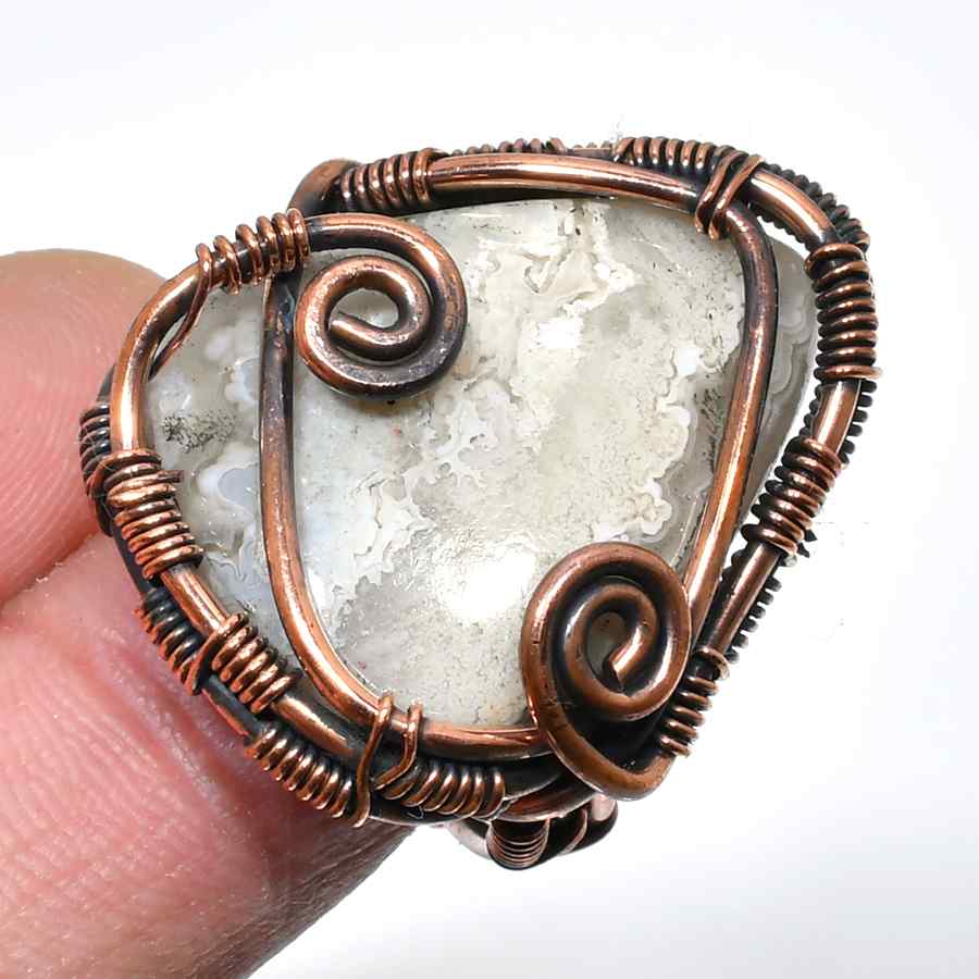 Grounded Grace – Natural Agate Sterling Ring