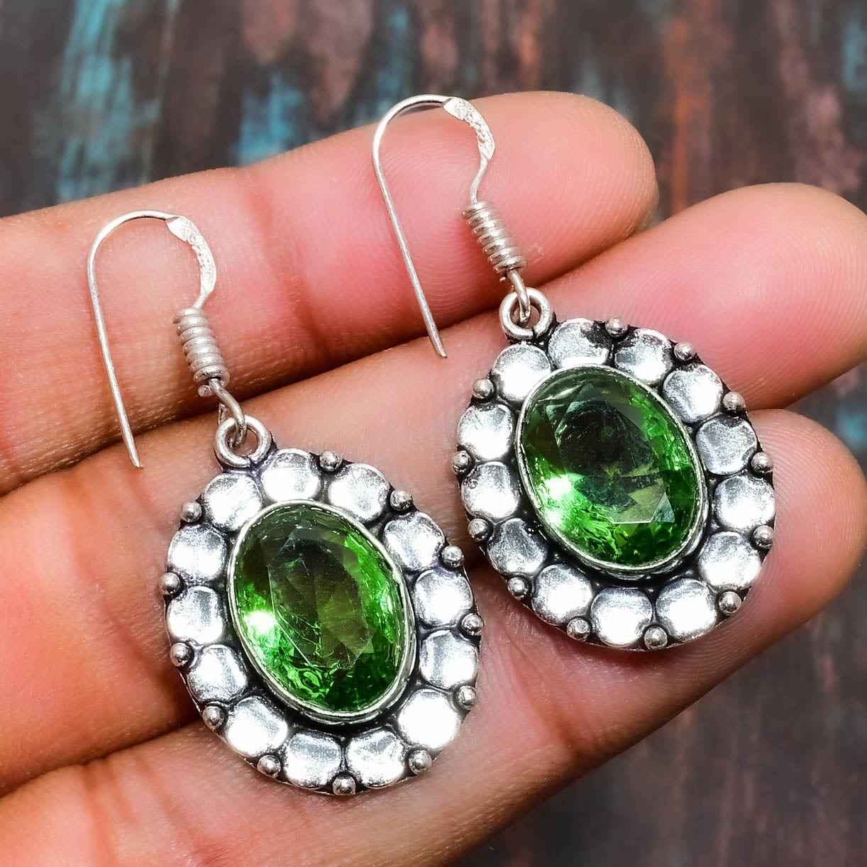 Renewal’s Grace – Peridot Sterling Silver Earrings