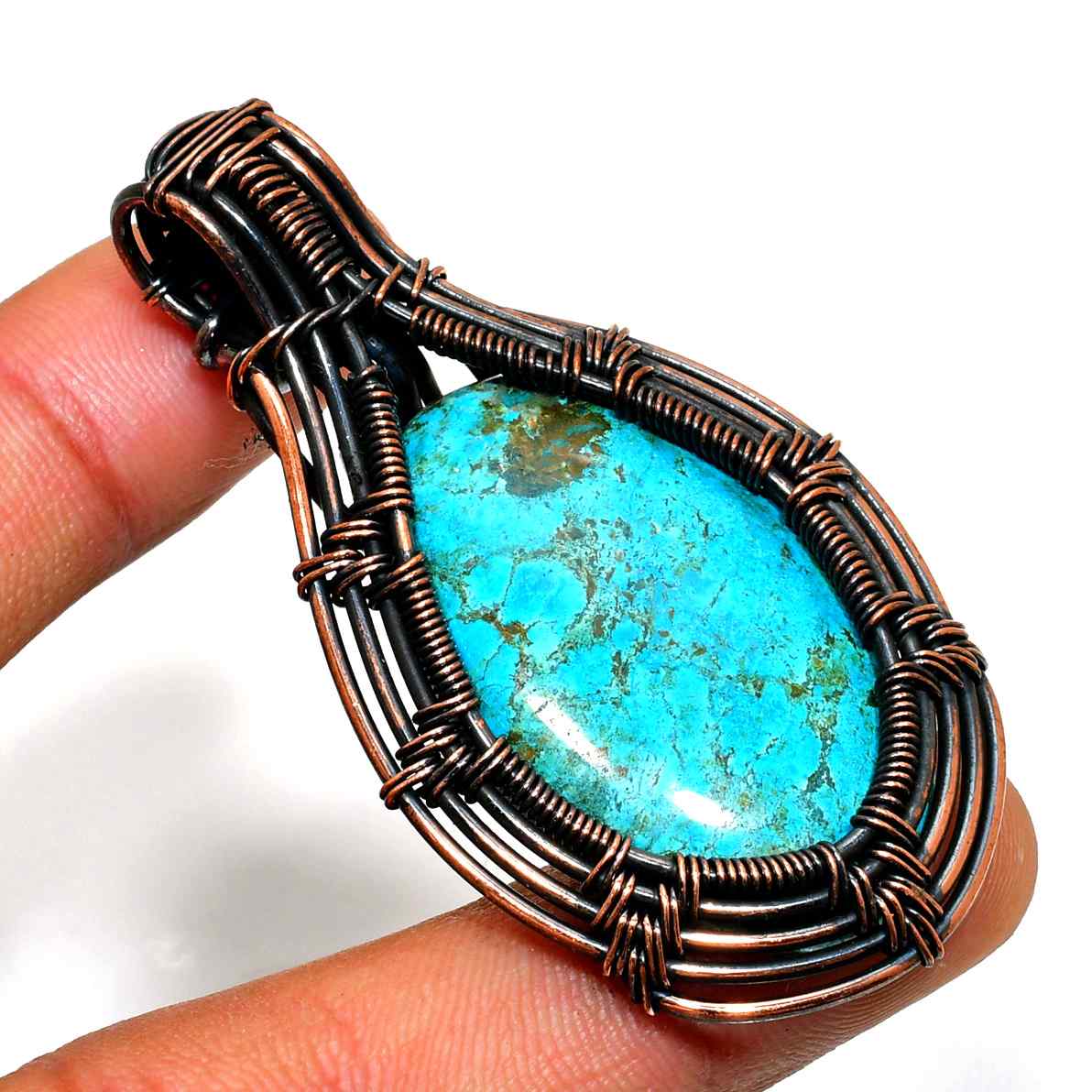 Oasis Whisper – Turquoise Copper Pendant