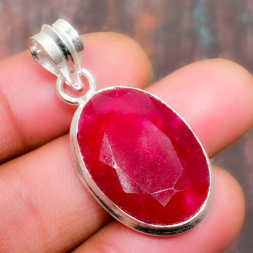 Ruby Radiance – Sterling Silver Passion Pendant