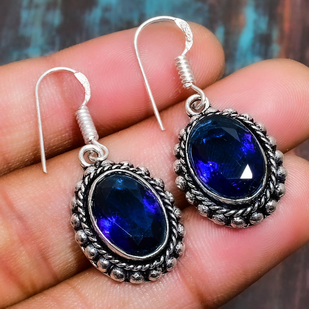Azure Serenity – Sterling Silver Earrings