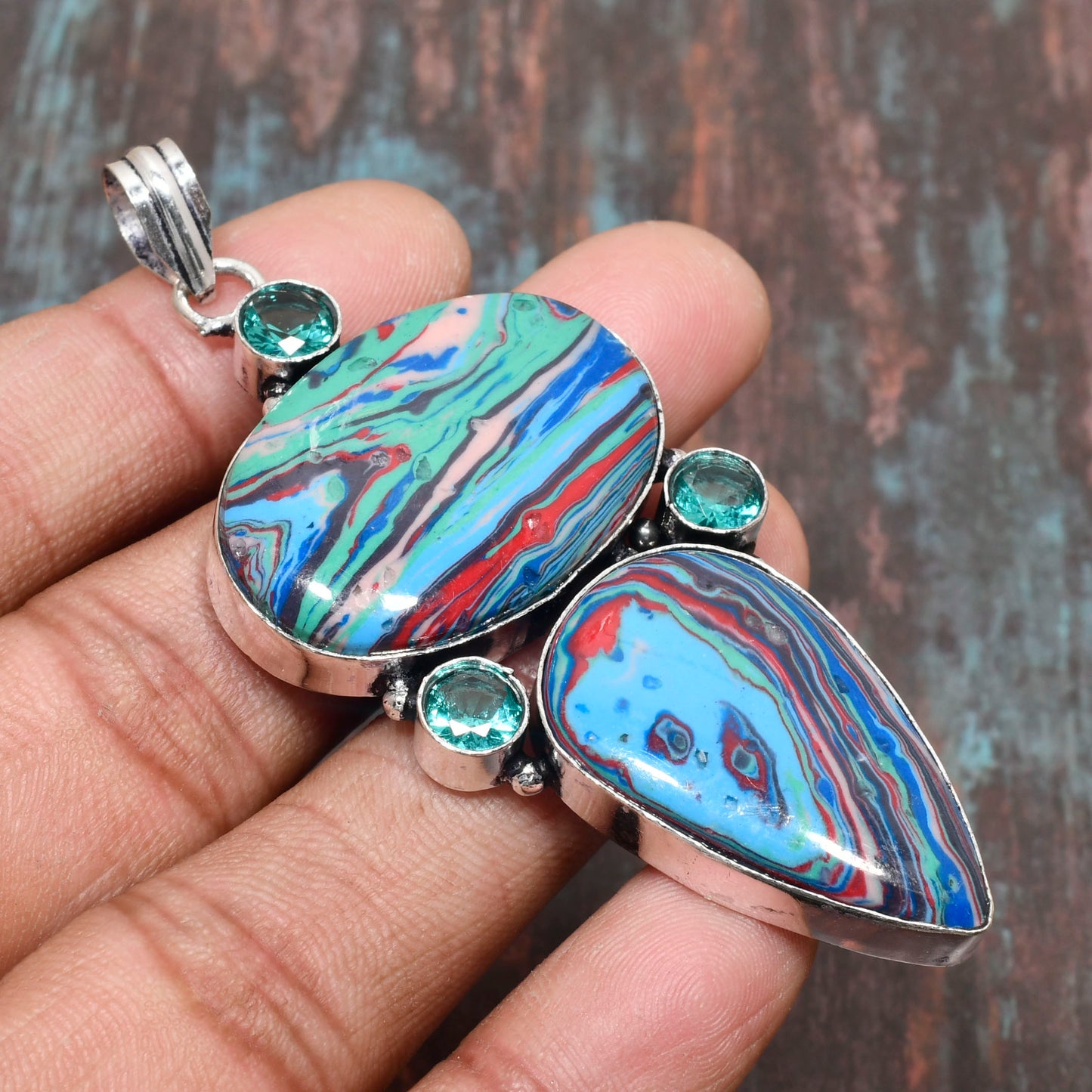 Sedona Sky – Sterling Silver Colorburst Pendant