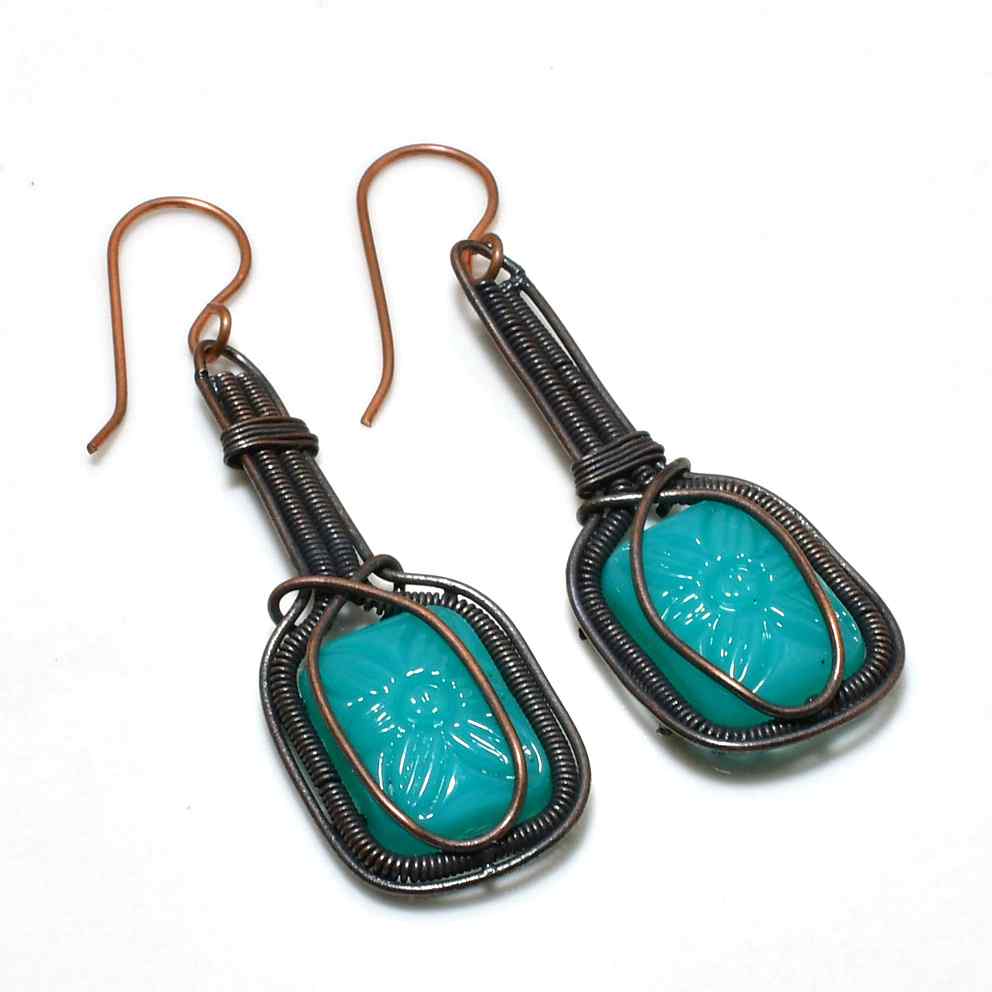 Tranquil Tide – Turquoise Copper Earrings