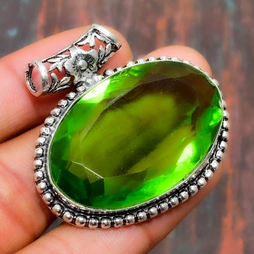 Gaia’s Embrace – Green Onyx & Silver Pendant