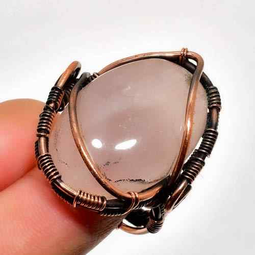 Luna’s Embrace – Moonstone Copper Ring