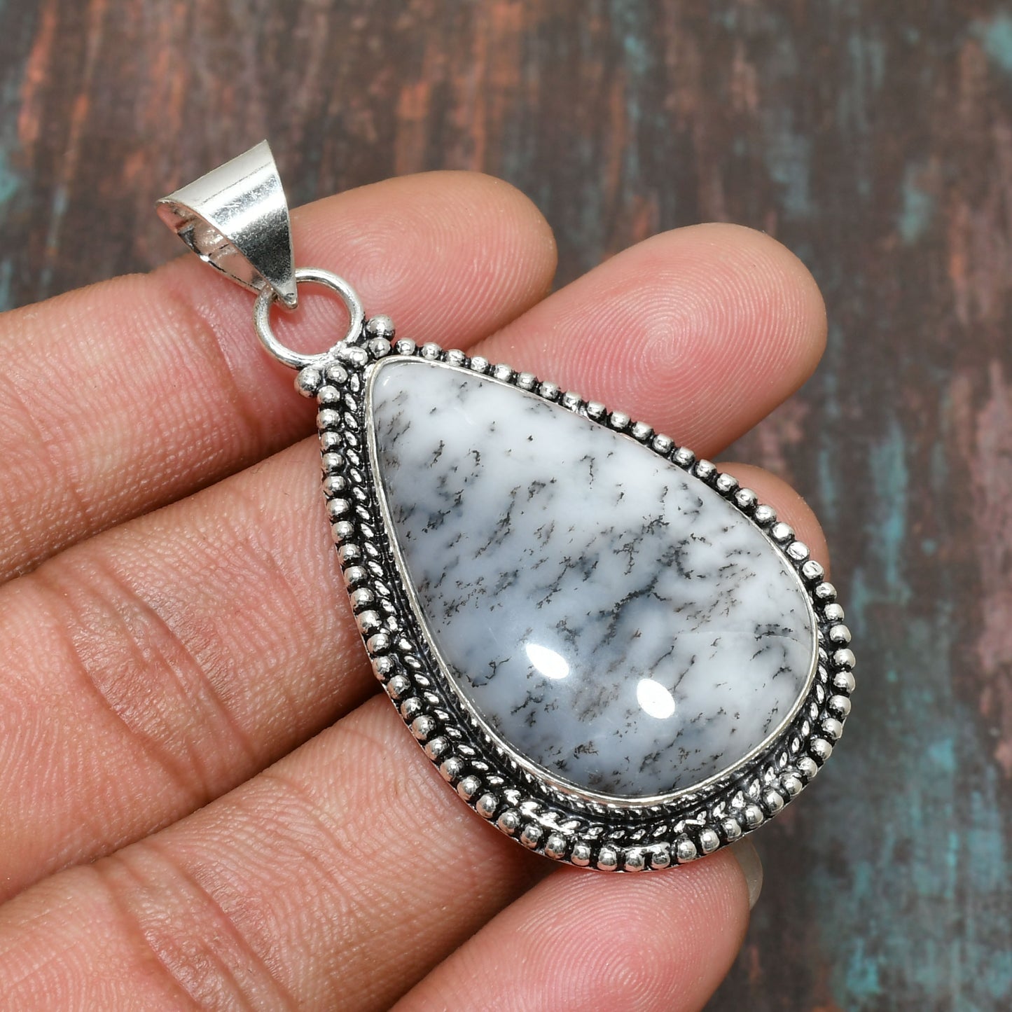 Serenity’s Glow – Graystone & Sterling Silver Pendant