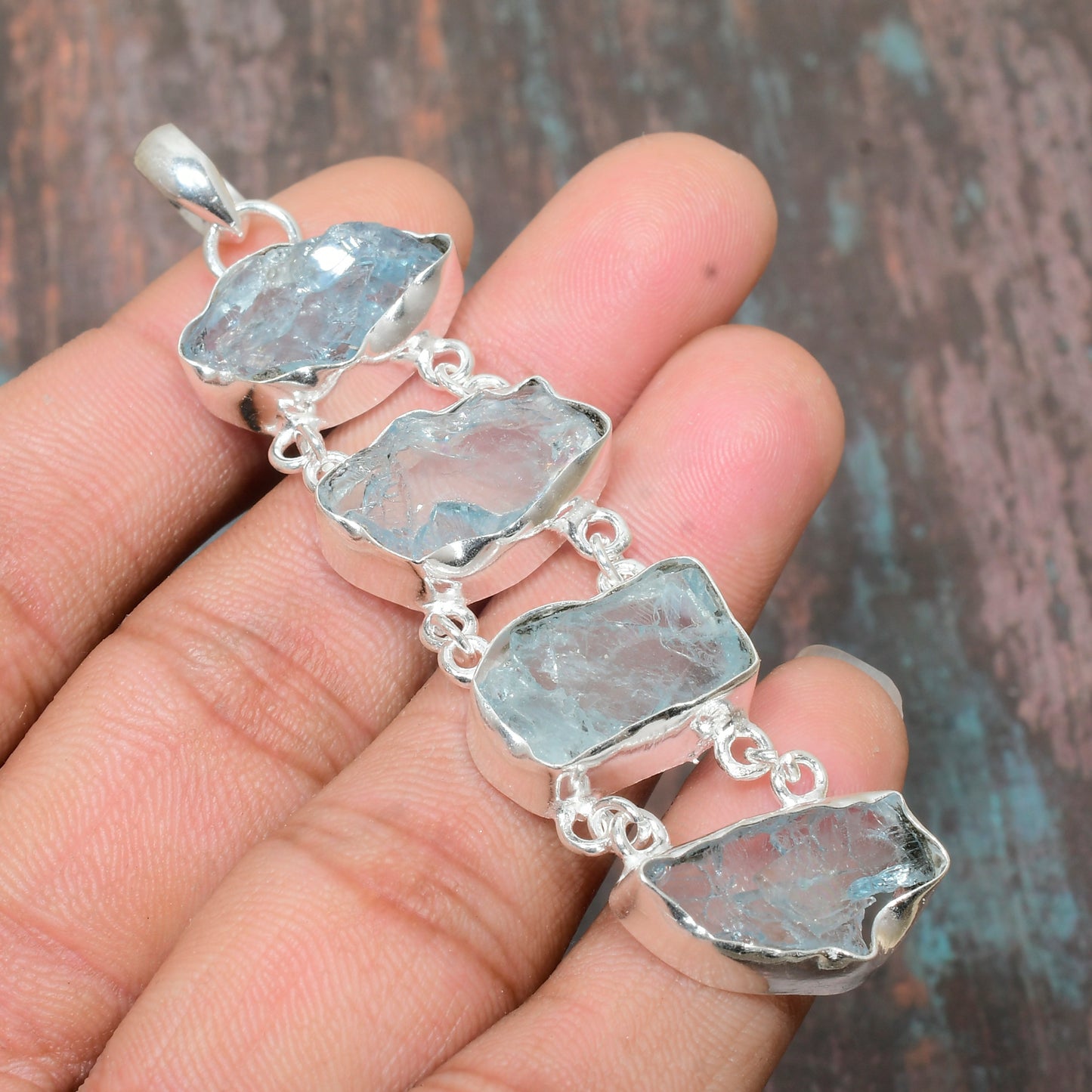 Serenity Falls – Aqua Quartz Sterling Silver Pendant