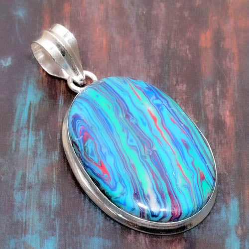 Ocean Whisper – Variscite & Silver Pendant