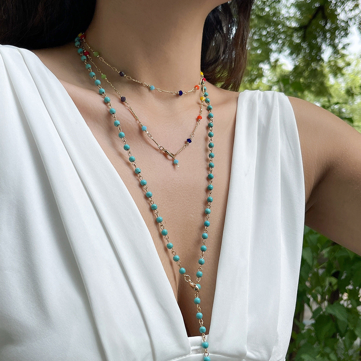 Big Time Hugger Y- Shape Necklace