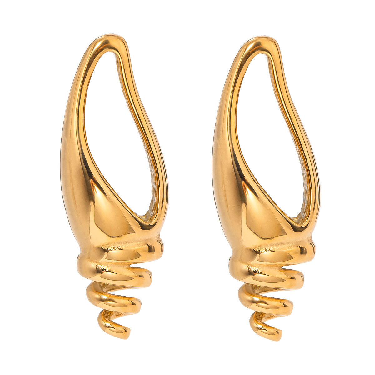 Hollow Conch Earrings