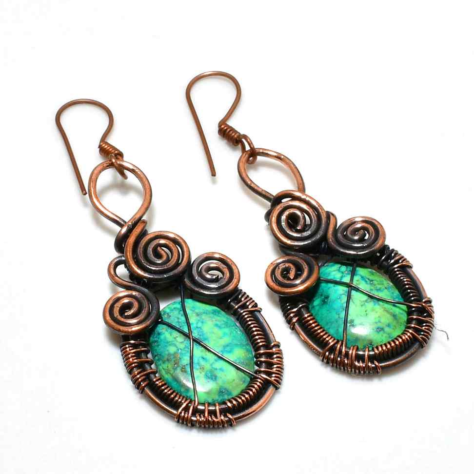Tranquil Tides – Turquoise & Copper Earrings
