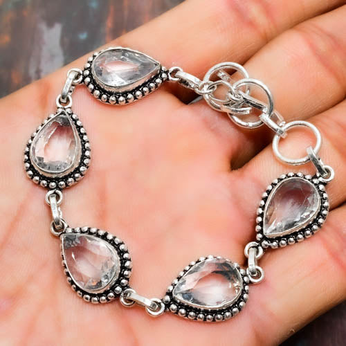 Serenity Drop – Sterling Silver Crystal Bracelet