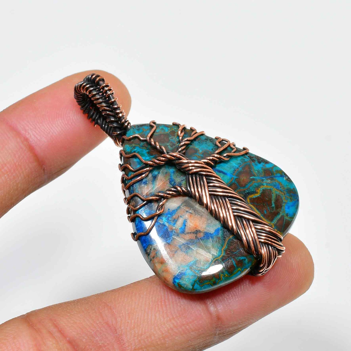 Gaia’s Arbor – Tree of Life Turquoise Pendant