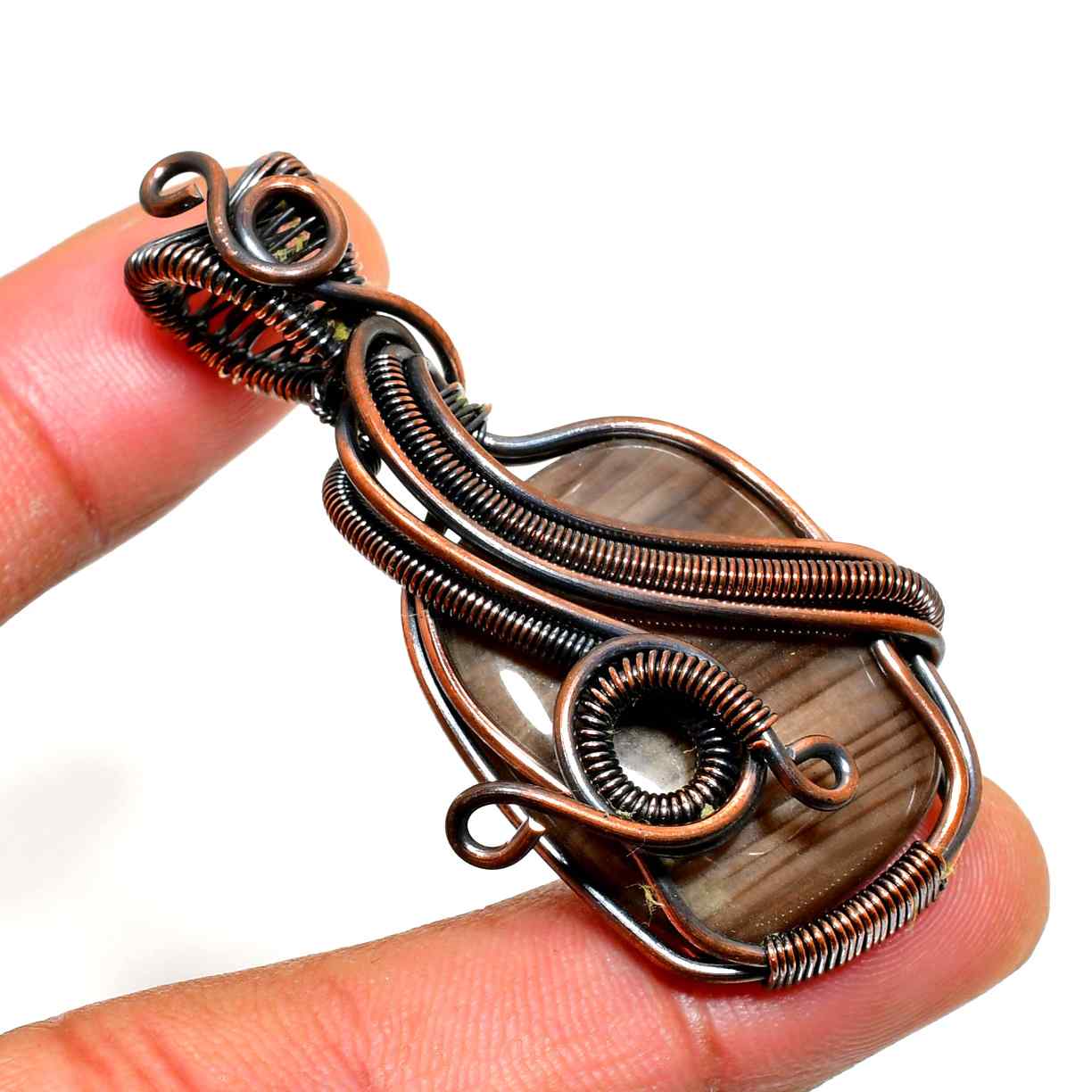 Earth’s Embrace – Copper Agate Pendant