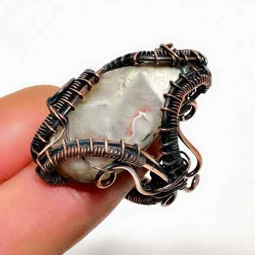 Ezra’s Veil – Copper-Wrapped Natural Stone Pendant