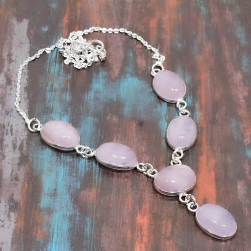 Serenity’s Embrace – Handcrafted Pink Opal Necklace