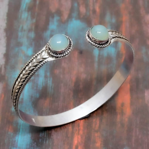 Serenity’s Embrace – Amazonite Silver Cuff