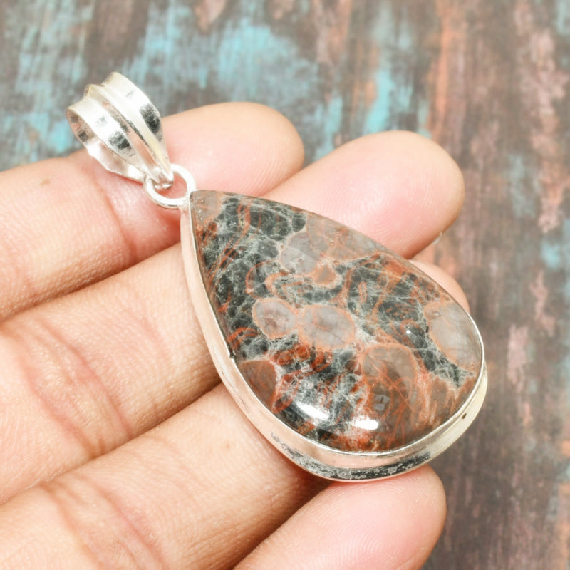 Grounded Grace – Brecciated Jasper Sterling Silver Pendant