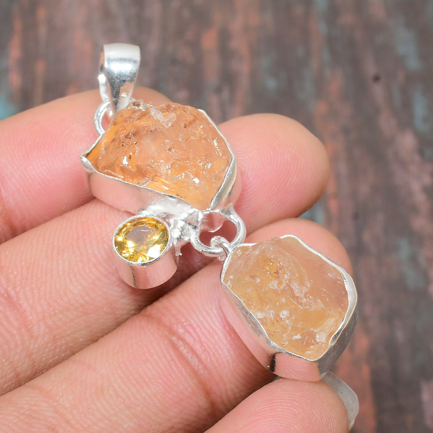 Radiant Dawn – Citrine Sterling Silver Pendant