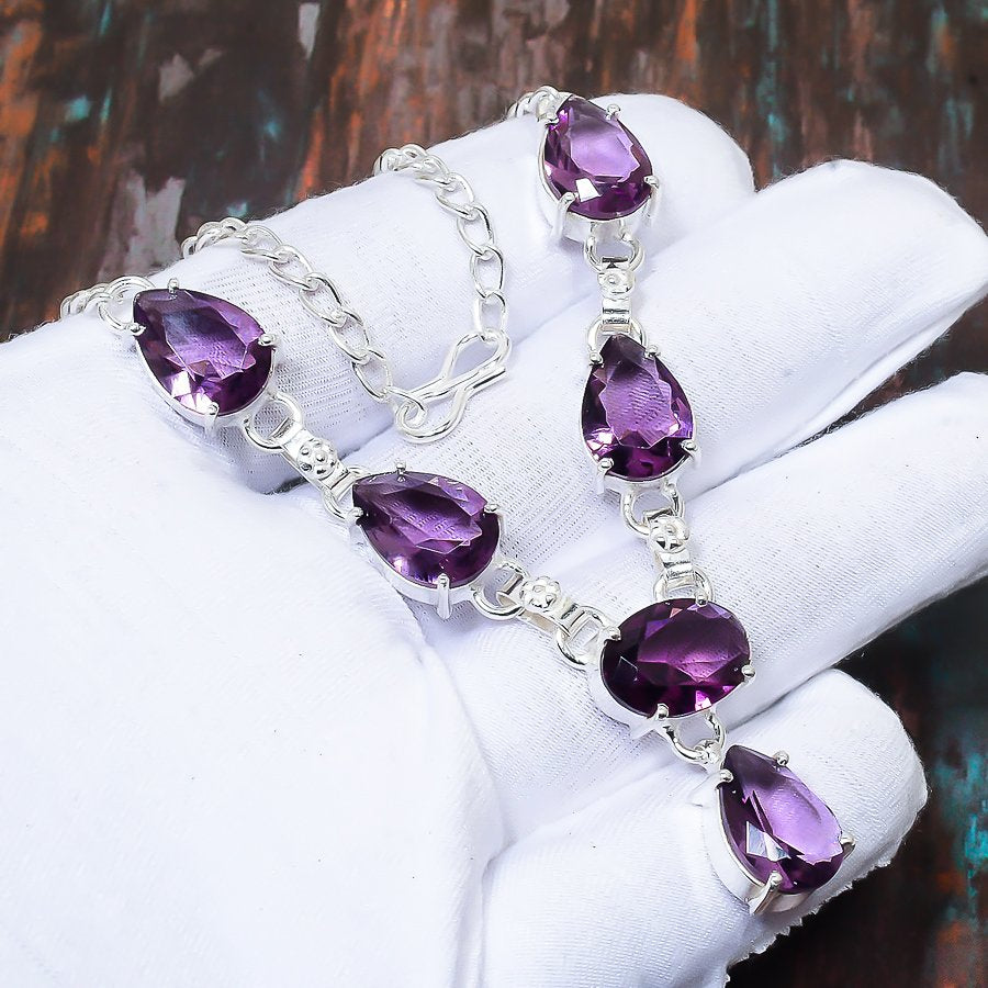 Serene Spirit – Amethyst & Sterling Silver Bracelet