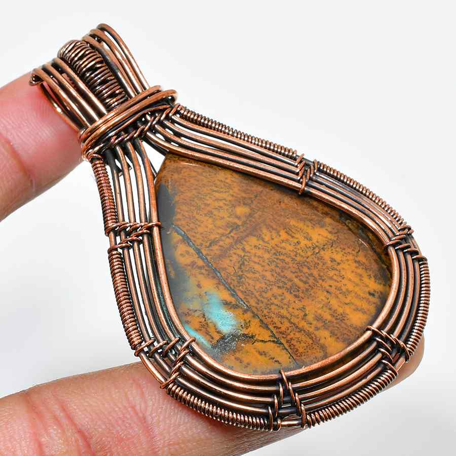Gaia’s Gaze – Tiger’s Eye Copper Pendant