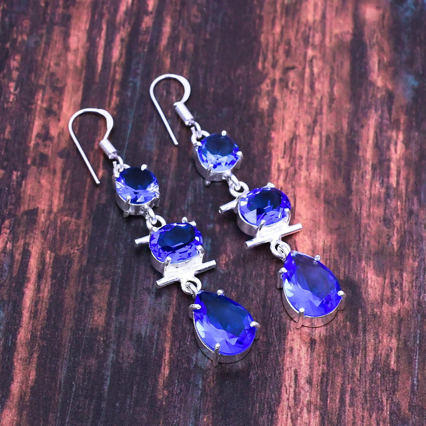 Serenity’s Whisper – Tanzanite Silver Earrings