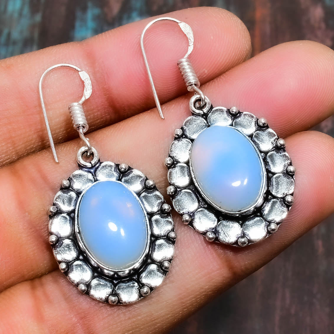 Opal Reverie – Sterling Silver Earrings
