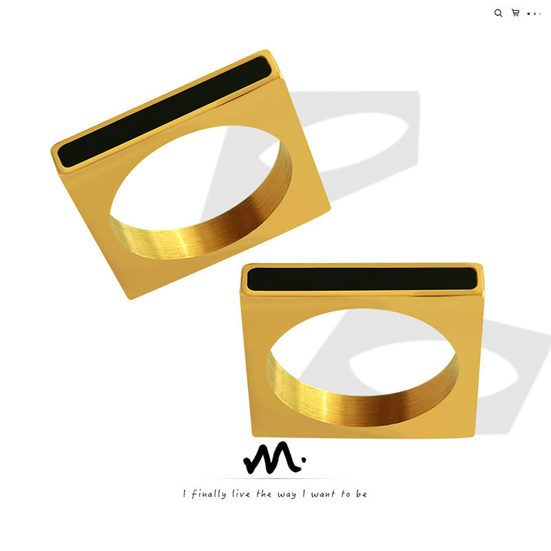 Bold Edge Ring - 18K Gold
