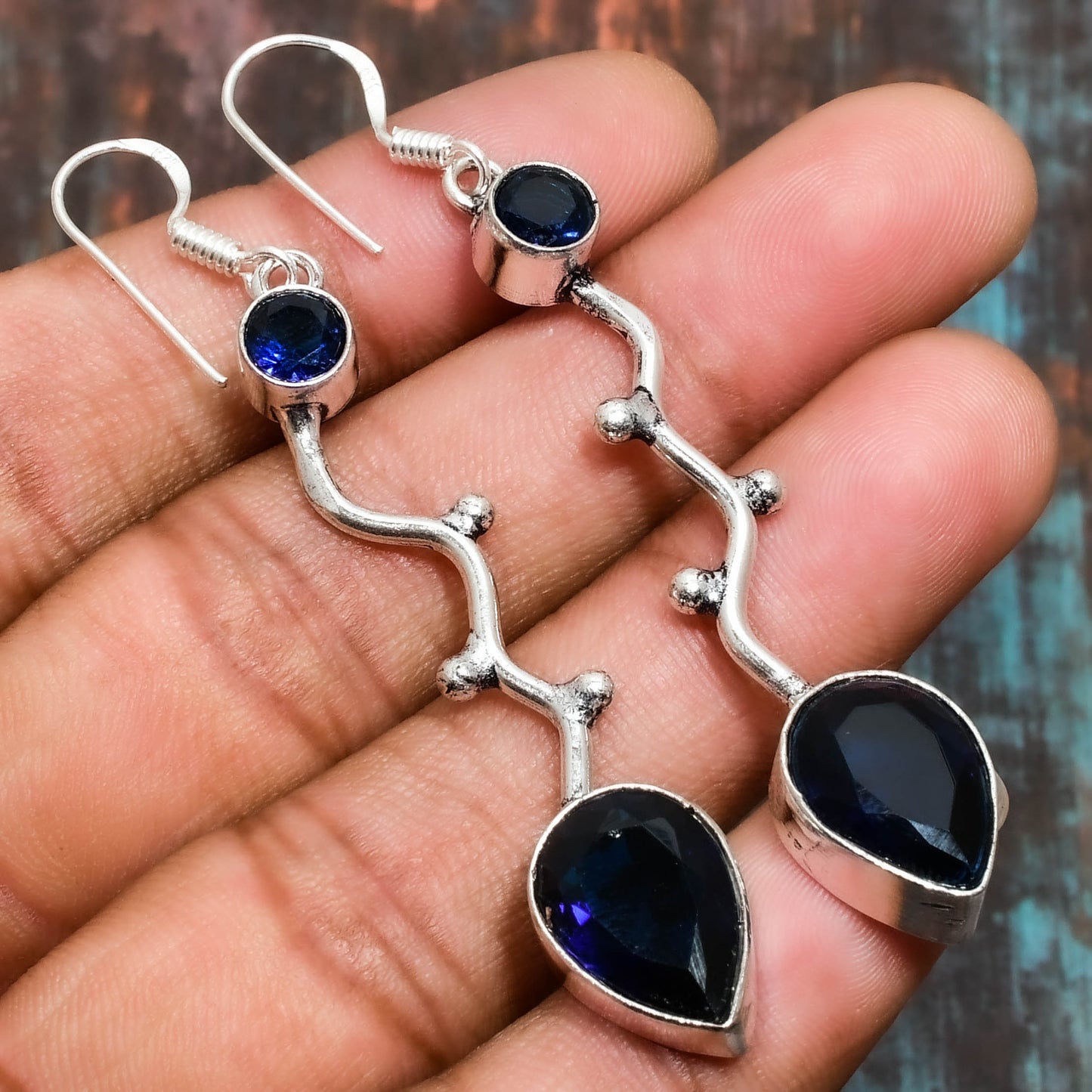 Adara’s Tears – Sterling Silver Sapphire Drops