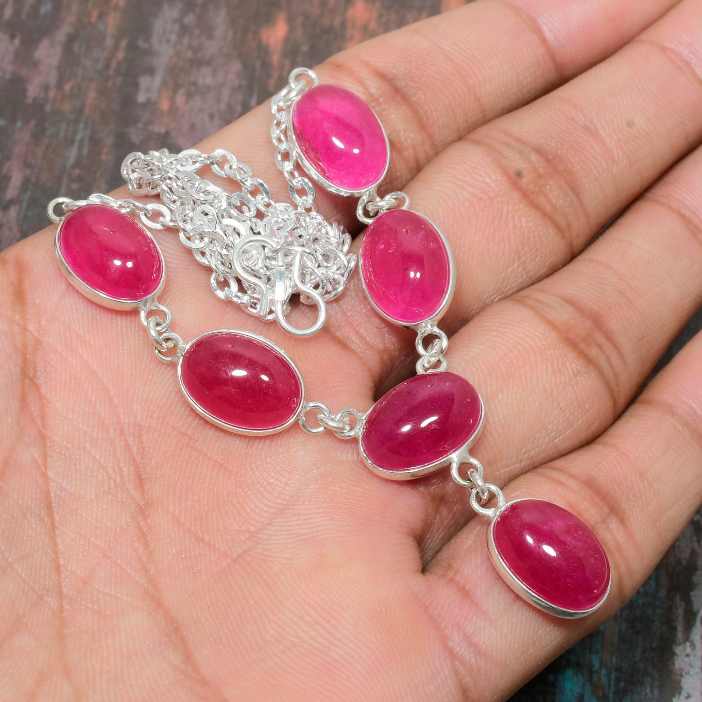 Crimson Embrace – Ruby & Sterling Silver Pendant