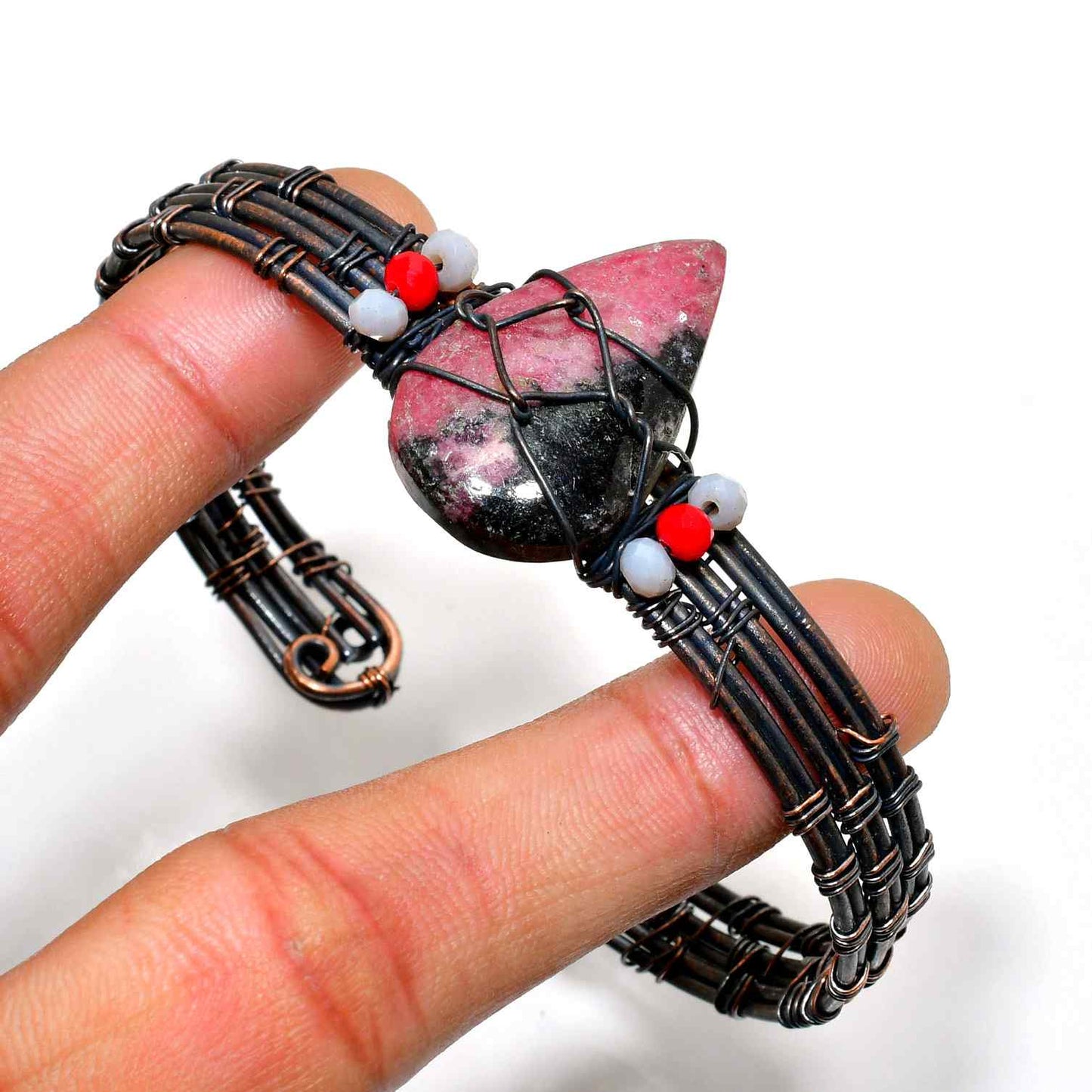 Compassion’s Embrace – Rhodonite Wrap Bracelet