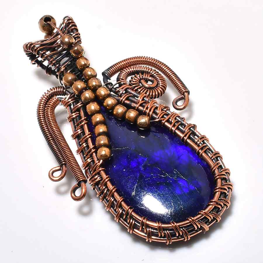 Oracle’s Whisper – Lapis Lazuli Copper Pendant