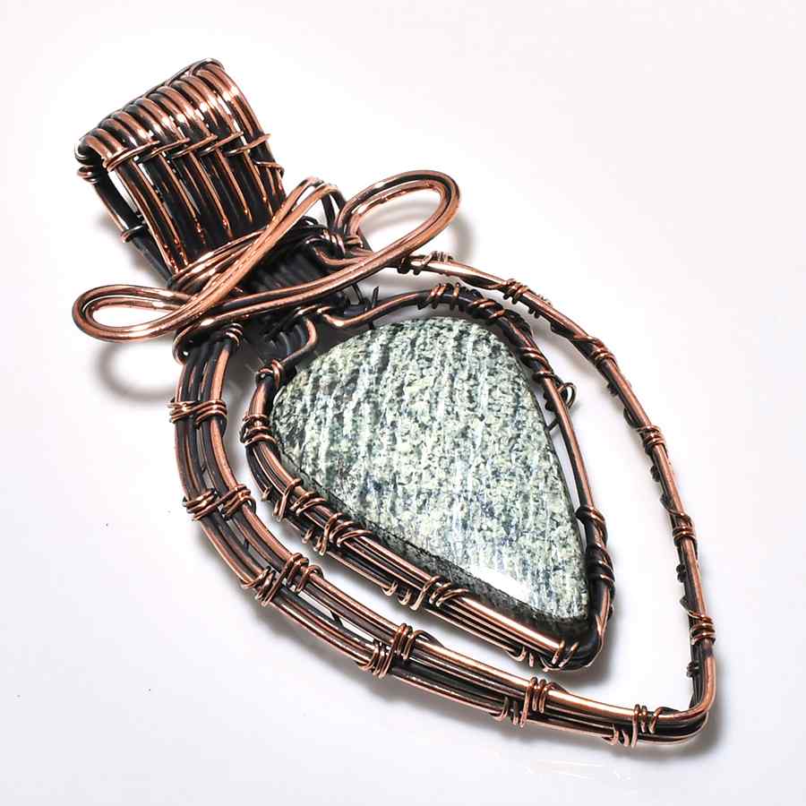 Soul’s Anchor – Natural Gemstone Copper Pendant