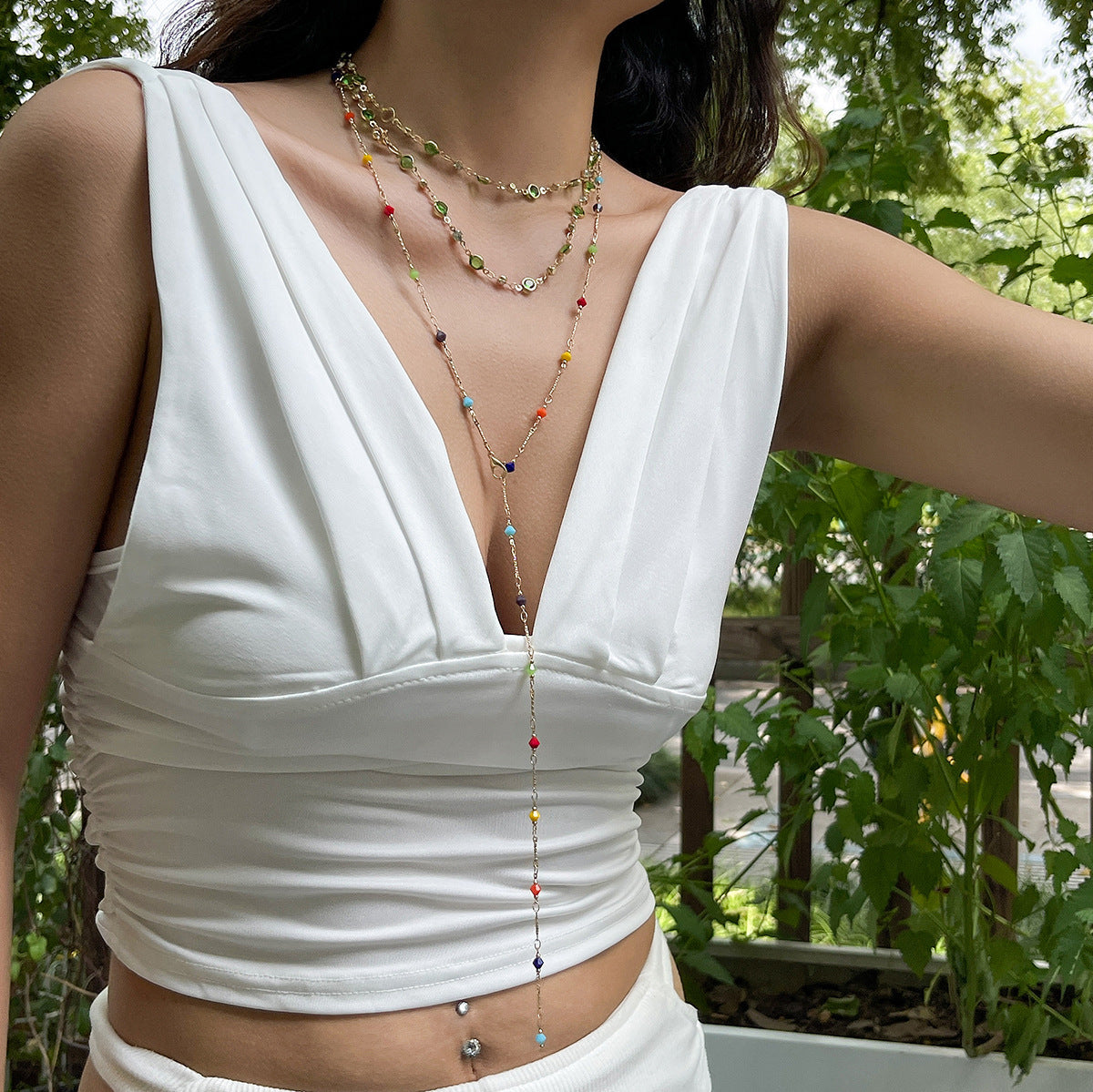 Big Time Hugger Y- Shape Necklace