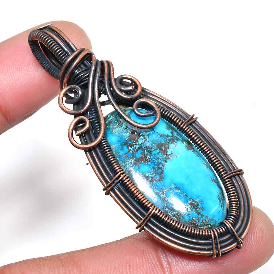 Harmony’s Whisper – Turquoise Copper Pendant
