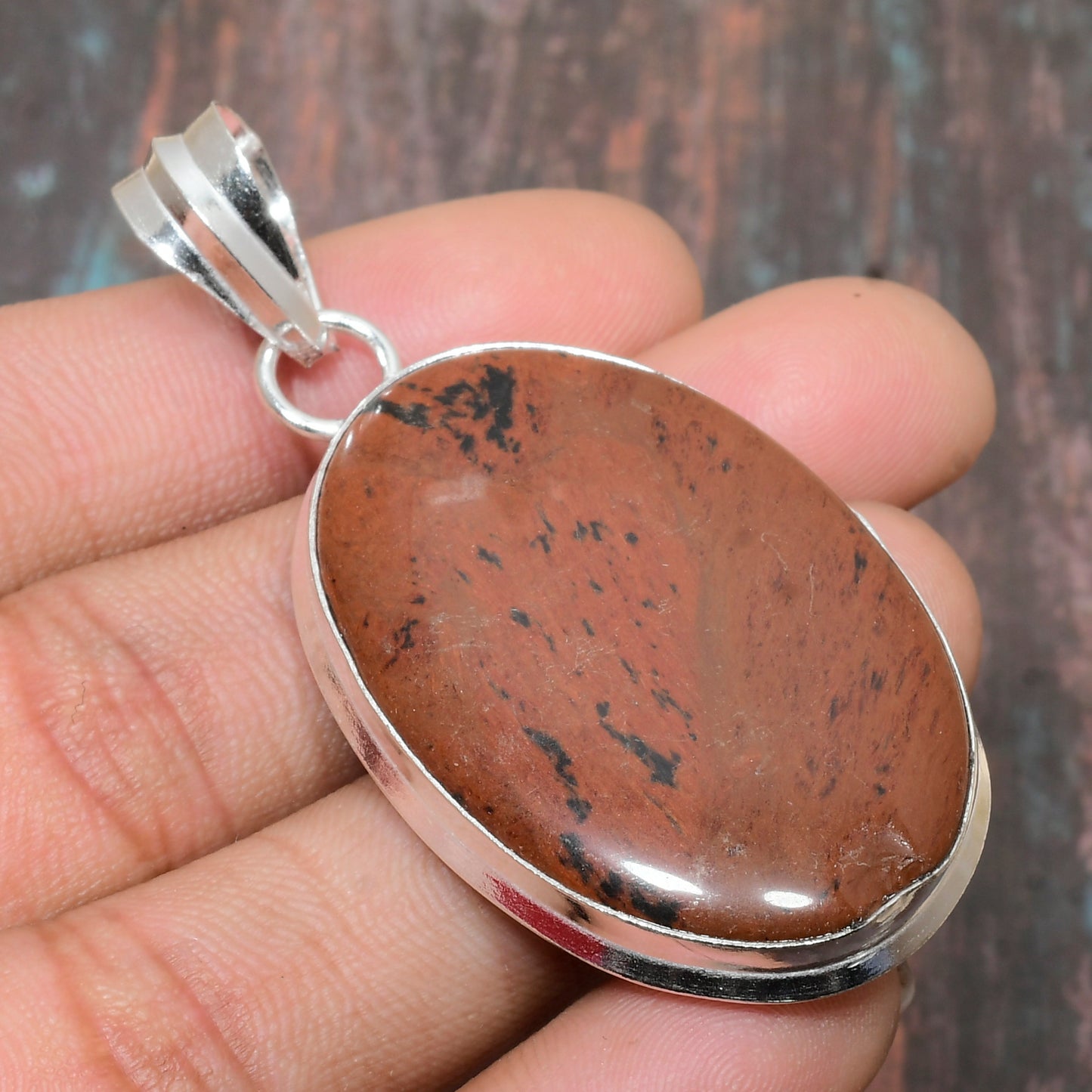 Gaia’s Whisper – Jasper Sterling Silver Pendant