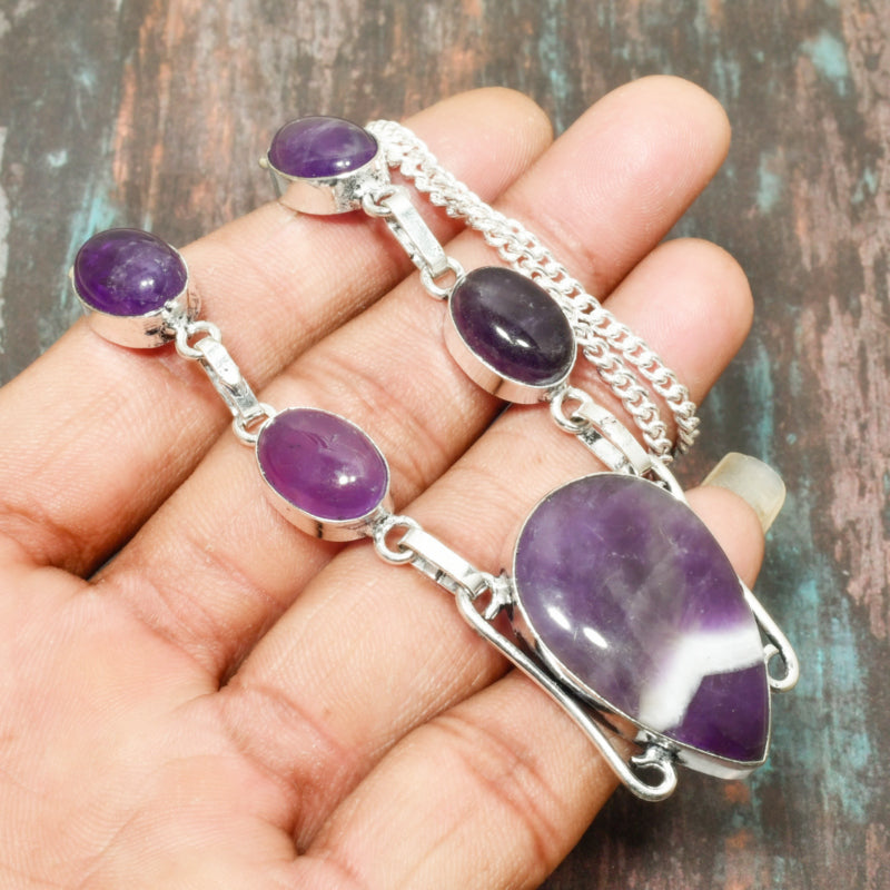 Celestial Calm – Sterling Silver Amethyst Necklace