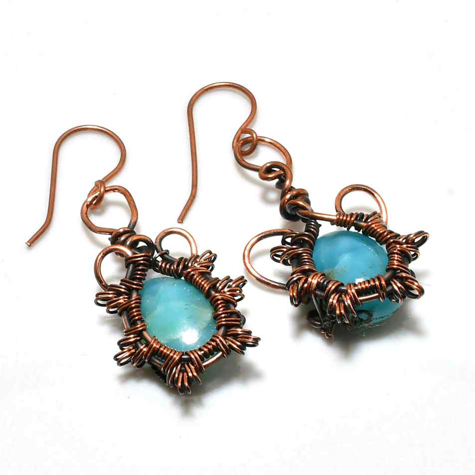 Azure Serenity – Turquoise Copper Earrings