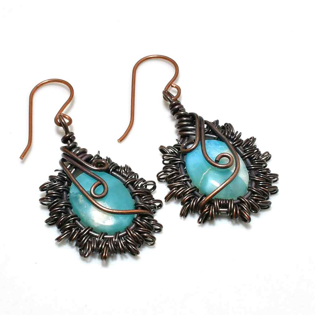 Coastal Calm – Turquoise & Copper Earrings
