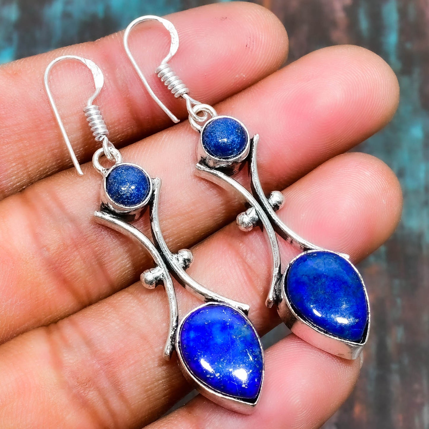 Blue Reverie – Silver Lapis Lazuli Earrings