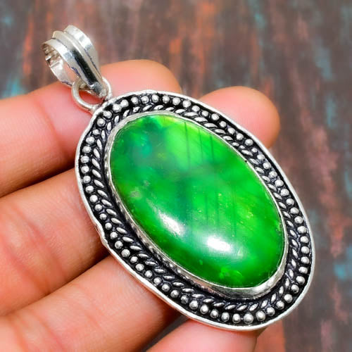 Emerald Whisper – Sterling Silver Emerald Pendant