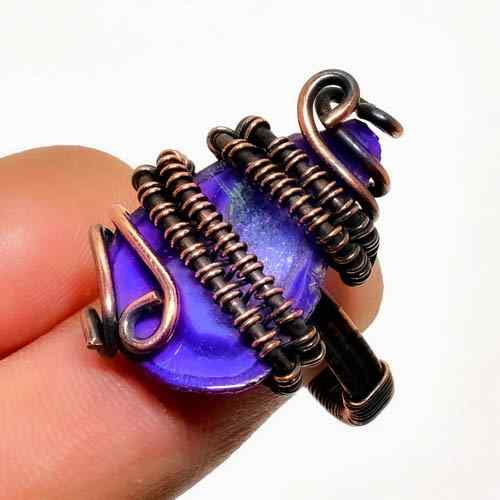 Ezra’s Veil – Amethyst & Oxidized Copper Pendant