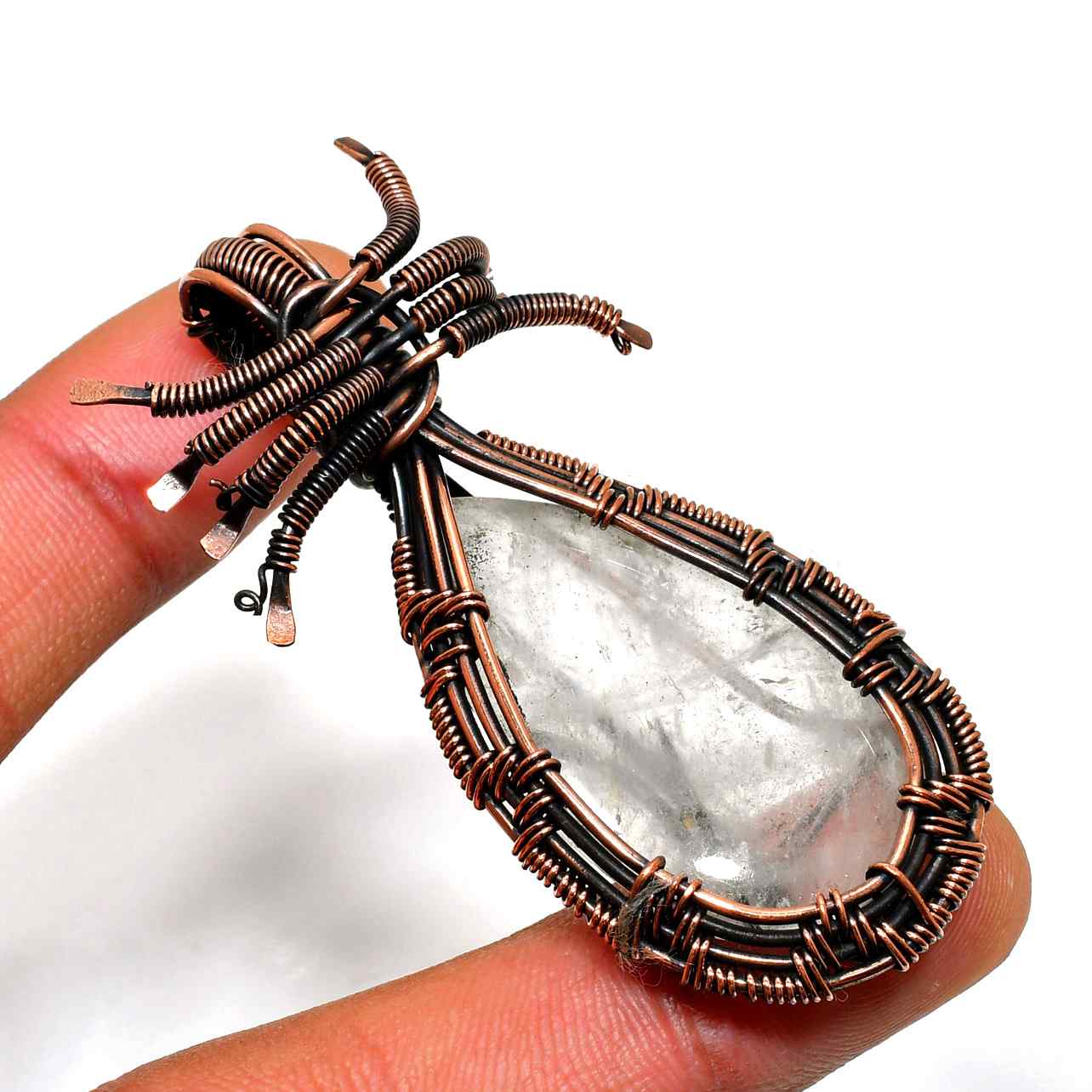 Celestial Whisper – Amethyst Copper Pendant