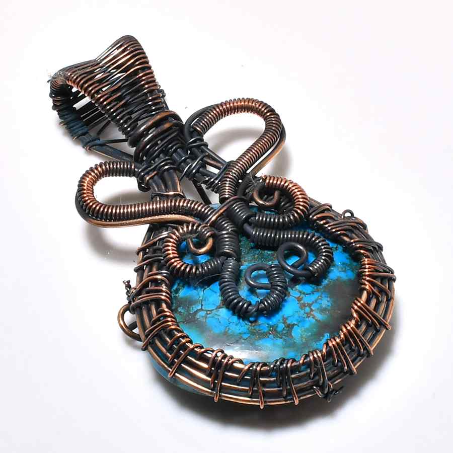Ocean’s Embrace – Turquoise Copper Pendant