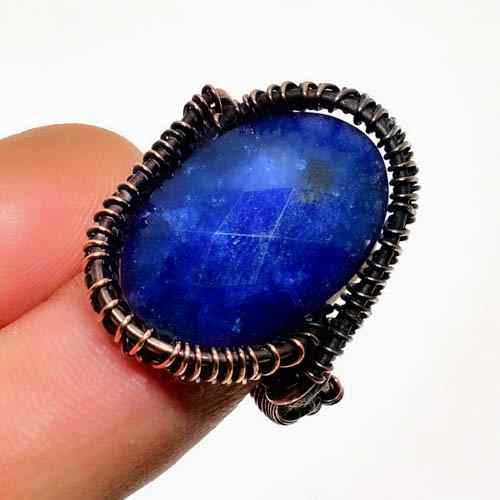 Azure Wisdom – Lapis Lazuli Copper Ring