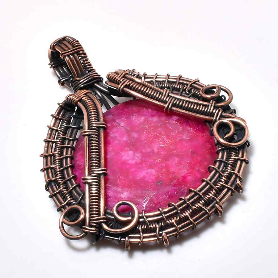 Ember’s Heart – Ruby & Copper Pendant