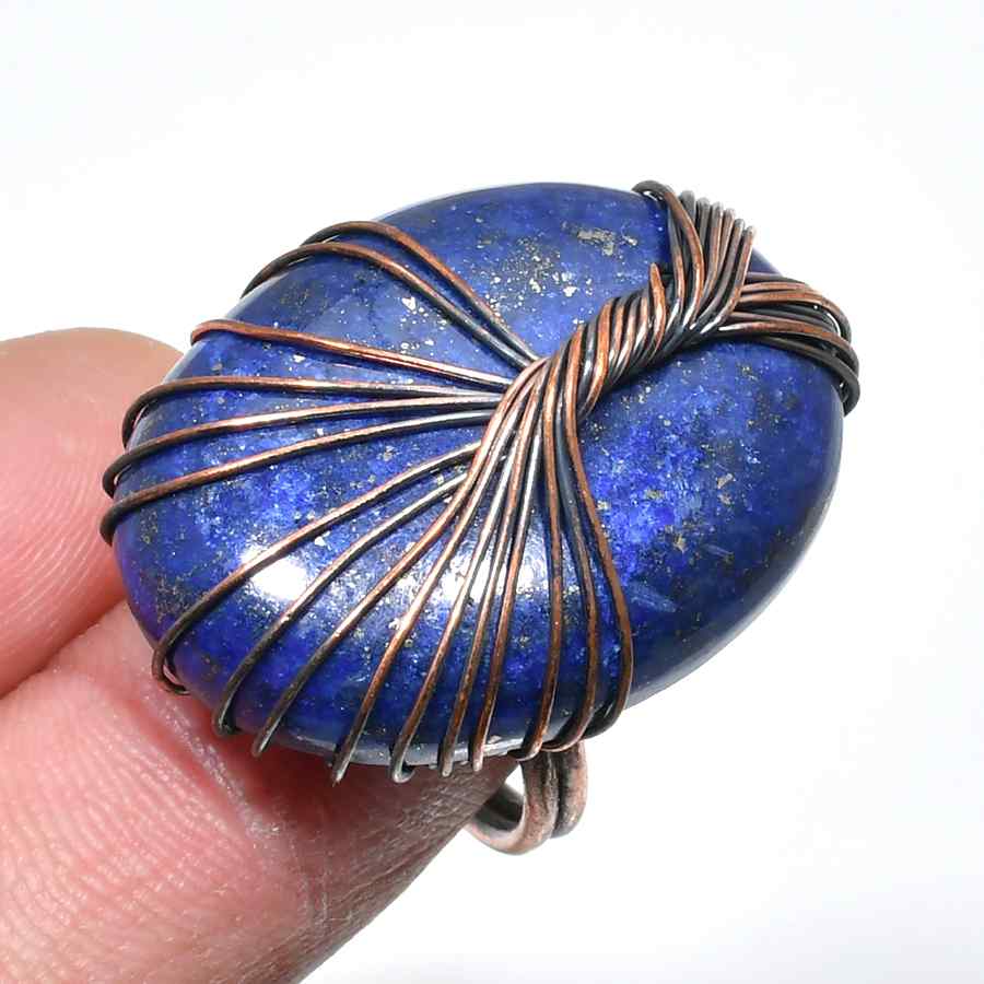 Azure Insight – Lapis Lazuli Copper Ring